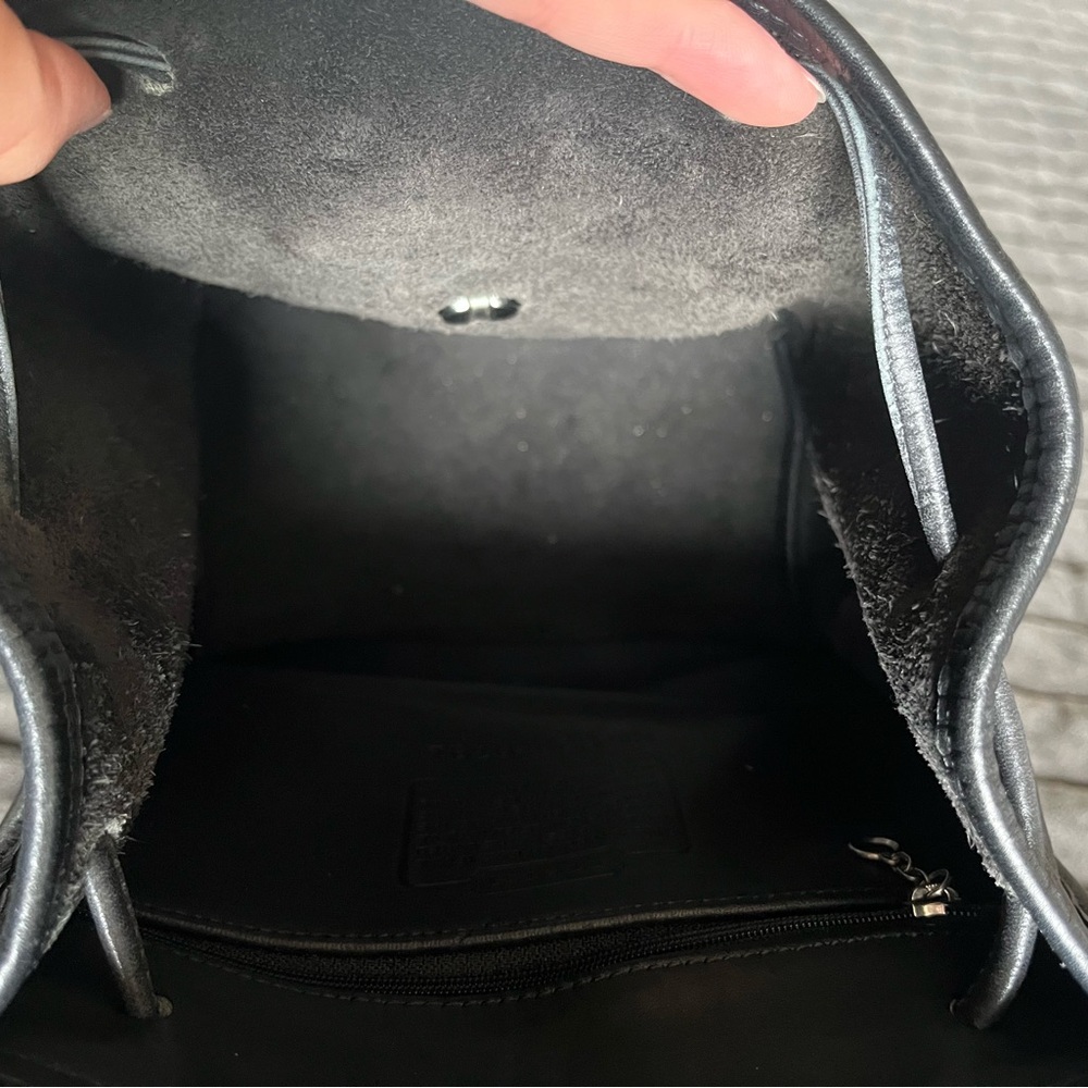 Coach Black Leather Daypack - Picture 5 of 12